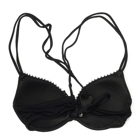 Victoria's Secret Push Up Bikini Top With Tassel Edge And Embroidery Size 34A - Picture 2 of 3